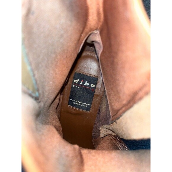 Vintage 90’s Diba Boots Women’s Tan Leather Square Toe Booties Bohemian Sz 8.5 - Picture 16 of 16